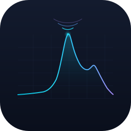 Spektra app icon — a spectrum waveform on a dark background