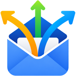 Triage app icon — a blue envelope with three triage arrows