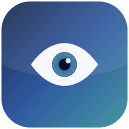 Vigil app icon — an eye on a blue gradient background